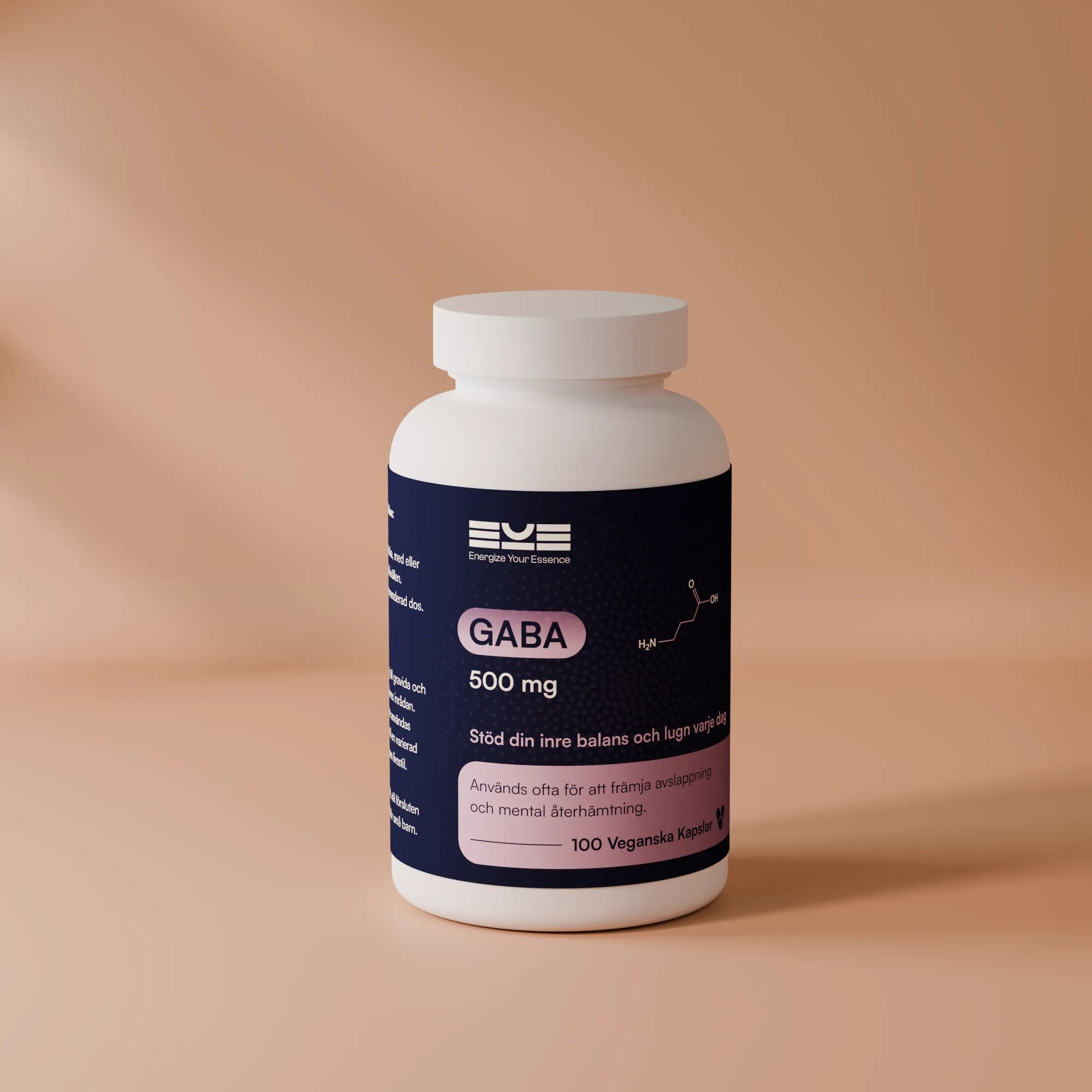 GABA 500 mg från Energize Your Essence – kosttillskott för avslappning, mental återhämtning och inre balans