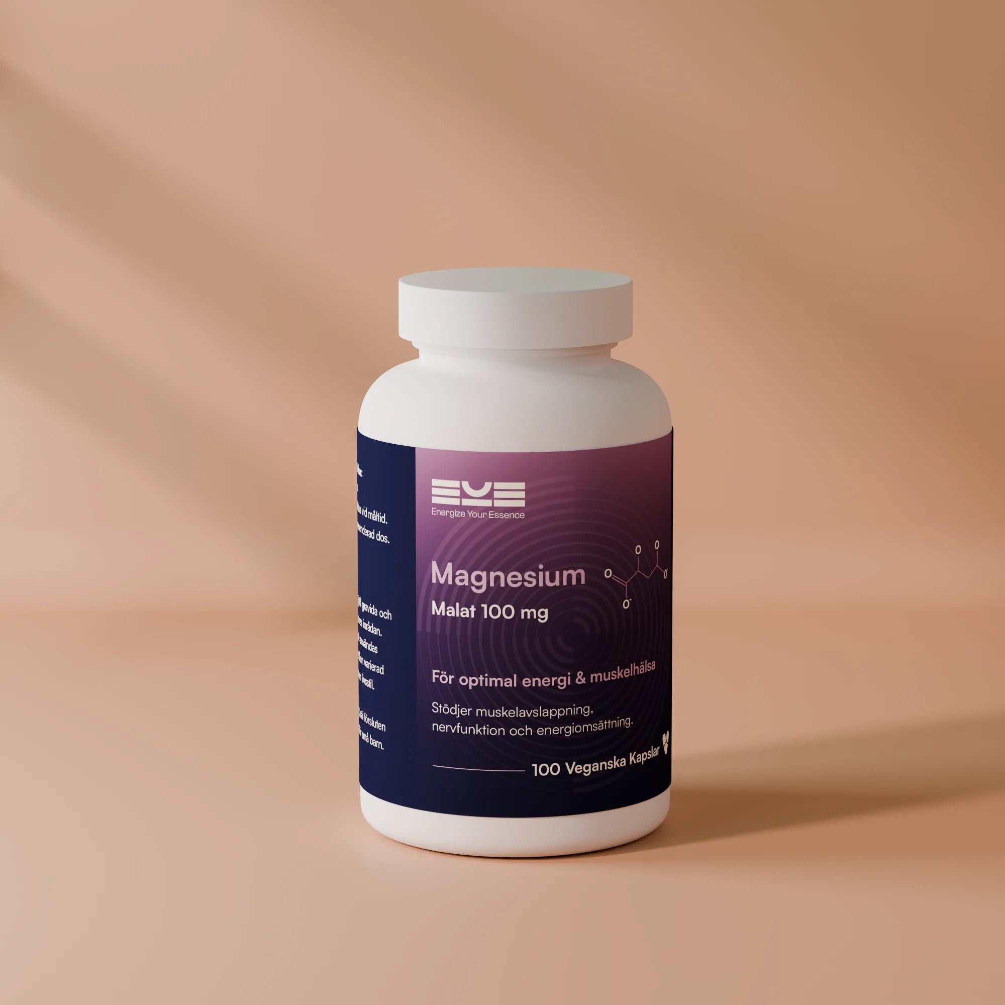 Magnesium malat 100 mg från Energize Your Essence – kosttillskott för energi, muskelfunktion och nervsystemets normala funktion